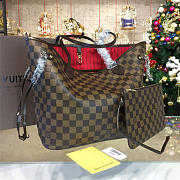 LOUIS VUITTON NEVERFULL MM Red 3133 32cm  - 5