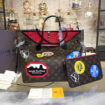 Louis Vuitton Neverfull MM Cherry 3282 