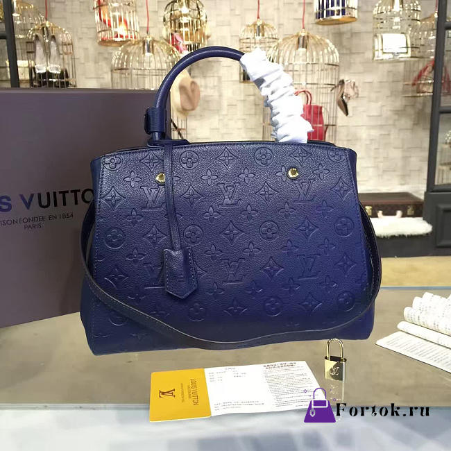 Louis Vuitton MONTAIGNE MM Navy 3584 33cm  - 1