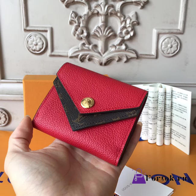 Louis Vuitton DOUBLE V COMPACT WALLET cherry 3734 11cm - 1