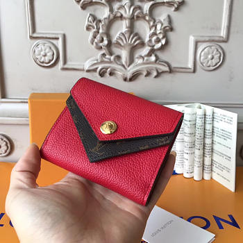 Louis Vuitton DOUBLE V COMPACT WALLET cherry 3734 11cm