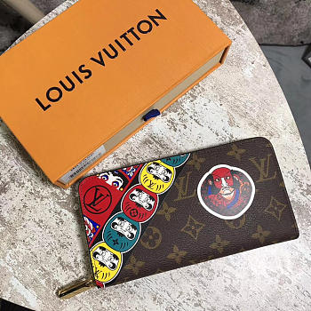 Louis Vuitton Zippy Wallet Red 3775 19.5cm