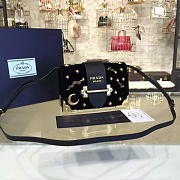 Prada Velvet Cahier Bag Black 4268 - 2