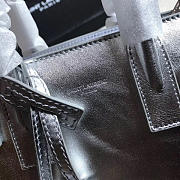 YSL Classic Sac-De-Jour Crinkled Metallic Silver 4733 22cm  - 4