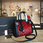 YSL Classic Sac-De-Jour Nano Leopard Pattern Red and Black 4738 22cm  - 5