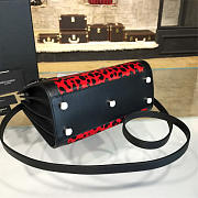 YSL Classic Sac-De-Jour Nano Leopard Pattern Red and Black 4738 22cm  - 3