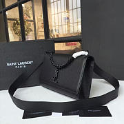 YSL MONOGRAM KATE GRAIN DE POUDRE EMBOSSED LEATHER Black 4747 24cm  - 5