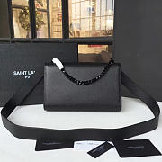 YSL MONOGRAM KATE GRAIN DE POUDRE EMBOSSED LEATHER Black 4747 24cm  - 4