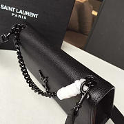 YSL MONOGRAM KATE GRAIN DE POUDRE EMBOSSED LEATHER Black 4747 24cm  - 3
