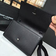 YSL MONOGRAM KATE GRAIN DE POUDRE EMBOSSED LEATHER Black 4747 24cm  - 2