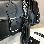 YSL Monogram Backpack Tassels Black 4802 28cm  - 2