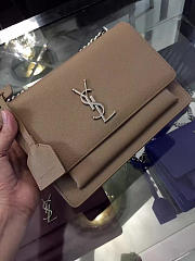 YSL Medium SUNSET Grained Leather Tan 4856 22cm  - 1
