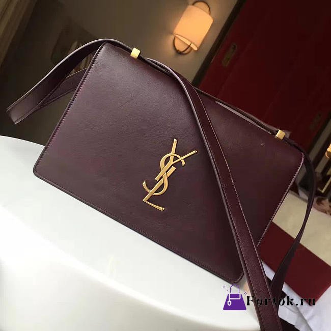 YSL Monogram Small Dylan Shoulder Bag Wine Red 4864 24cm  - 1