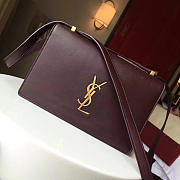 YSL Monogram Small Dylan Shoulder Bag Wine Red 4864 24cm  - 1