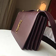YSL Monogram Small Dylan Shoulder Bag Wine Red 4864 24cm  - 4