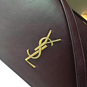 YSL Monogram Small Dylan Shoulder Bag Wine Red 4864 24cm  - 5