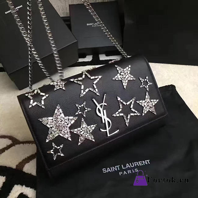 YSL Monogram KATE Star Black 24cm  - 1