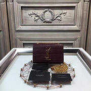 YSL MONOGRAM KATE IN EMBOSSED CROCODILE SHINY 4974 17cm  - 6