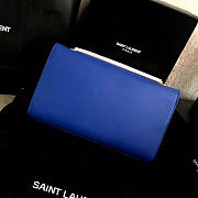 YSL MONOGRAM KATE Gold Tassel Smooth leather Blue 4982 24cm  - 5
