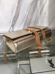 YSL MONOGRAM KATE Gold Tassel in Silver Metallic 5043 24cm - 3