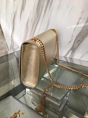 YSL MONOGRAM KATE Gold Tassel in Silver Metallic 5043 24cm - 2