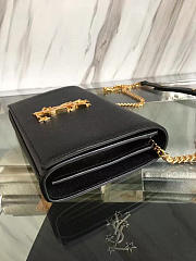 YSL MONOGRAM KATE Grain De Poudre Embossed Black 5054 22cm - 4