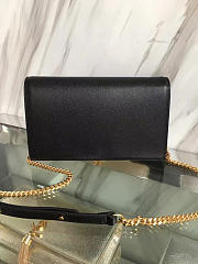 YSL MONOGRAM KATE Grain De Poudre Embossed Black 5054 22cm - 5