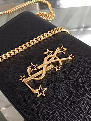 YSL MONOGRAM KATE Grain De Poudre Embossed Black 5054 22cm - 6