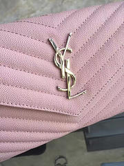 YSL ENVELOPE Metal Chain Wallet Pink 5085 22cm - 6