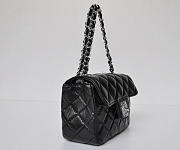 CHANEL Lambskin Leather Flap Bag With Silver Hardware Black 17.5cm - 5