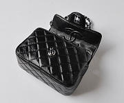CHANEL Lambskin Leather Flap Bag With Silver Hardware Black 17.5cm - 4