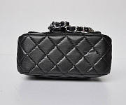 CHANEL Lambskin Leather Flap Bag With Silver Hardware Black 17.5cm - 3