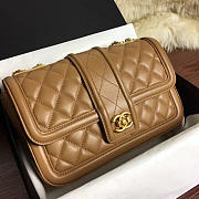 Chanel Quilted Lambskin Flap Bag Beige A91365 25.5cm - 1