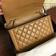 Chanel Quilted Lambskin Flap Bag Beige A91365 25.5cm - 3