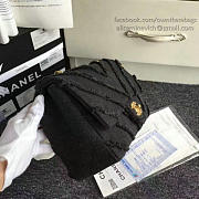 Chanel Black Canvas Patchwork Chevron Medium Flap Bag 040101 VS02373 - 4