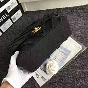 Chanel Black Canvas Patchwork Chevron Medium Flap Bag 040101 VS02373 - 3