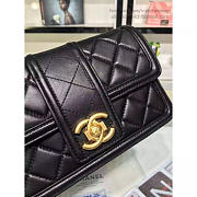Chanel Lambskin Small Wallet on Chain Black A91365 19cm  - 6