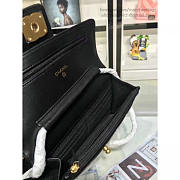 Chanel Lambskin Small Wallet on Chain Black A91365 19cm  - 4