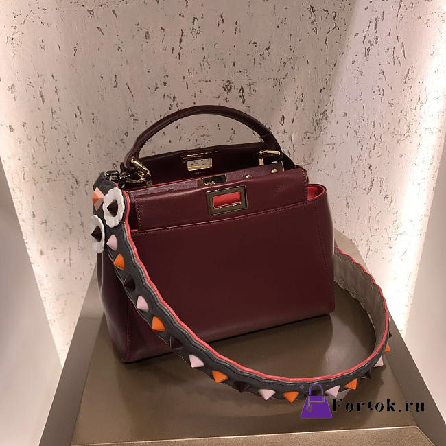 Fendi Peekaboo Red Wine 2000 23cm - 1