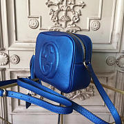 Gucci Soho Disco Leather Bag Bling Blue Z2599 21cm - 3
