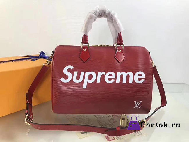 Louis Vuitton Supreme Handbag Red M40432 3012 - 1