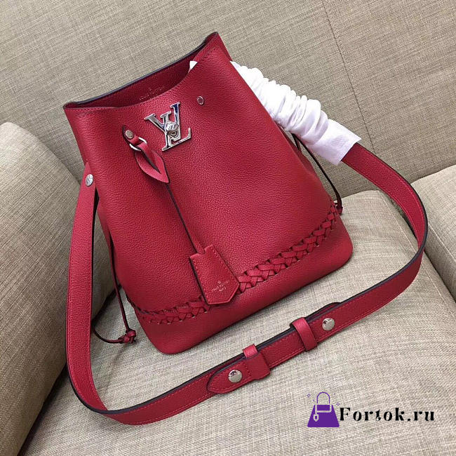 Louis Vuitton LOCKME BUCKET red 3356 - 1
