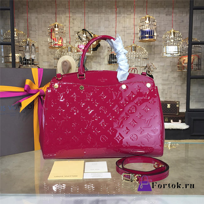 LOUIS VUITTON BREA MM Monogram Vernis Leather 3491 33cm - 1