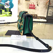 Prada Cahier Leather Shoulder Bag Meteor Green 4273 - 3