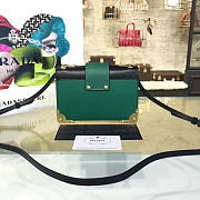 Prada Cahier Leather Shoulder Bag Meteor Green 4273 - 4