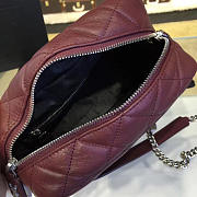 YSL CLASSIC TOY MONOGRAM BOWLING BB 4714 Red Wine 17cm  - 2
