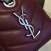 YSL CLASSIC TOY MONOGRAM BOWLING BB 4714 Red Wine 17cm  - 3