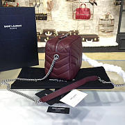 YSL CLASSIC TOY MONOGRAM BOWLING BB 4714 Red Wine 17cm  - 6
