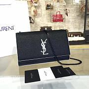 YSL MONOGRAM KATE GRAIN DE POUDRE EMBOSSED Black 4750 24cm  - 1