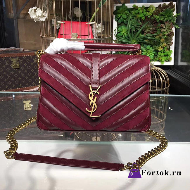 YSL MONOGRAM COLLEGE Red Wine 24cm - 1